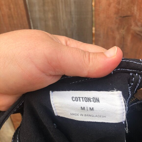 Cotton On brand black denim mini dress size M - Picture 4 of 4